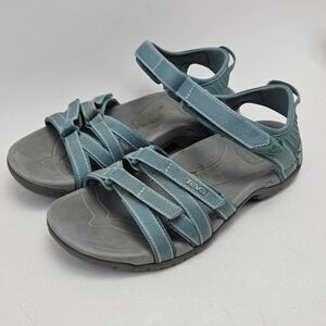 Teva Tirra Blue Grey Athletic Hiking Sandals Womens Size 8 S/N 4266 Strappy